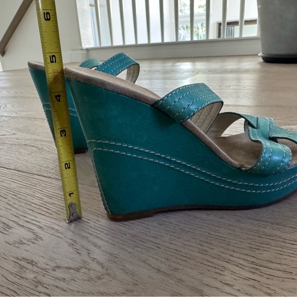 Marc Jacobs Wedge Sandals color- Lagoon size 38 (US 7) - Picture 9 of 16